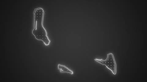 Neon White Comoros Map Borders Outline Background Wallpaper Illustrazione stock