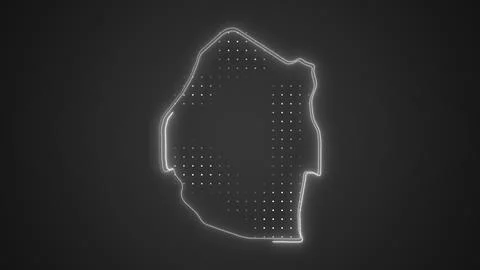 Neon White Eswatini Map Borders Outline Background Wallpaper Illustrazione stock