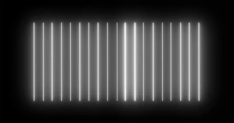 Neon white lines on black background. Loop Stock Footage 166860120