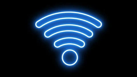 Neon wifi animation. Stock Footage 169360915