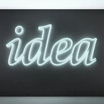 Neon word idea Stock Illustration