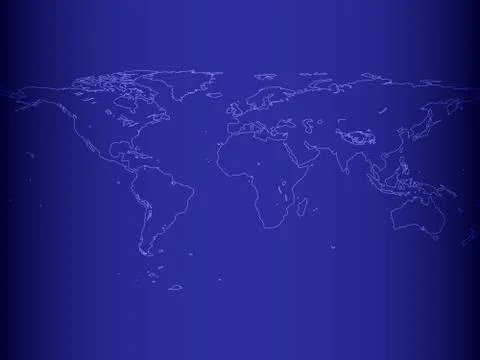 Neon world map Stock Illustration