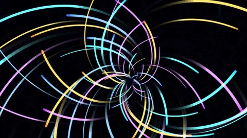 Neon Wormhole Spiral Loop 4K Cyberpunk Space Warp Motion Graphic Stock-Footage 343200444