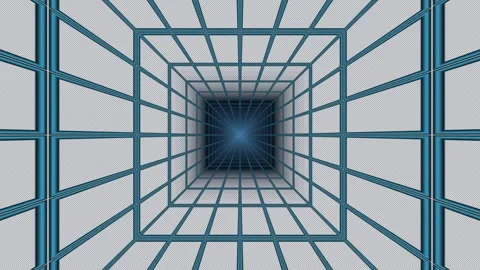 Neon wormhole tunnel background is a seamless looping Video stock 342463670