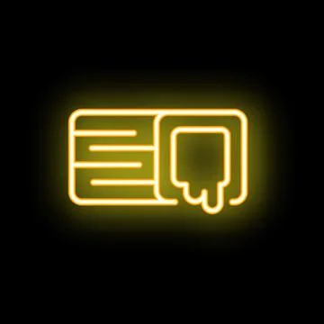 Neon yellow glyph representing a server experiencing data loss Illustrazione stock