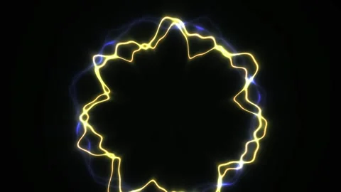 Neon Yellow Light Trail Circle. Stock Footage 336253954