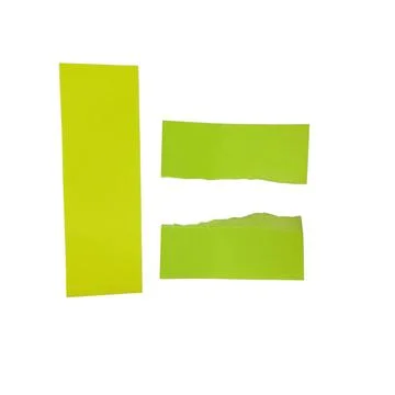 Neon yellow paper rectangles on black background isolated silhouette イラスト素材