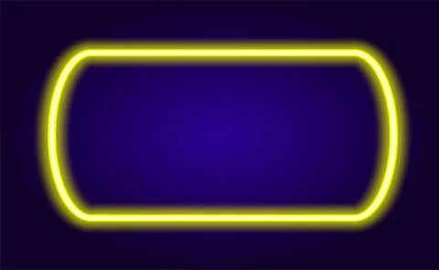 Neon yellow rectangle. Vector illustration of a bright rectangular horizontal イラスト素材