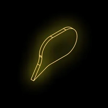 Neon yellow speech bubble shining in the dark Illustrazione stock