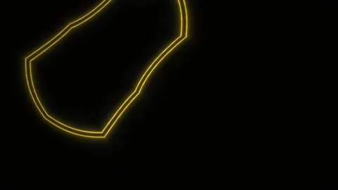 Neon Yellow Star Shape Design Element. Stock Footage 340039548