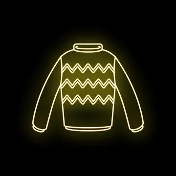 Neon yellow sweater with zig zag pattern イラスト素材