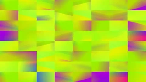 Neon Yellow Tiles Complex Pattern Loop Multi Square Rectangle Stock Footage 151620203