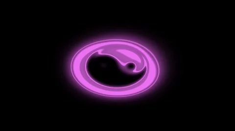 Neon Ying Yang Stock Footage 1001273