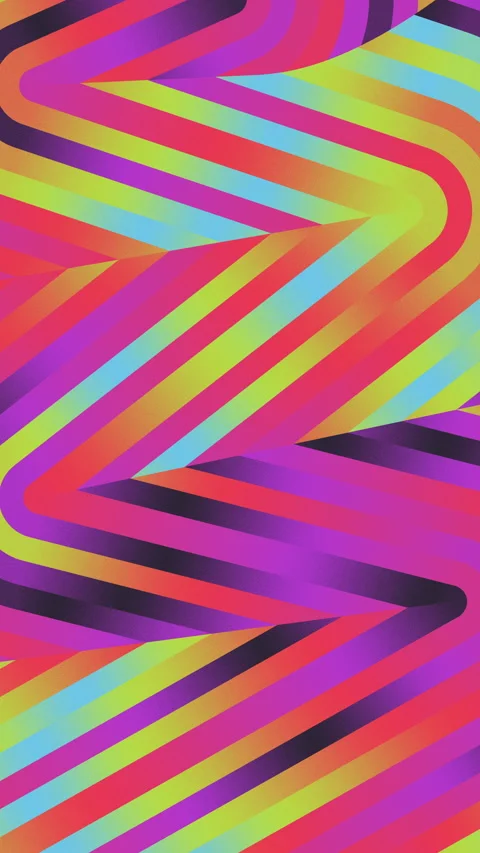 Neon Zigzag Gradient Vertical Motion Loop Stock Footage 339595676