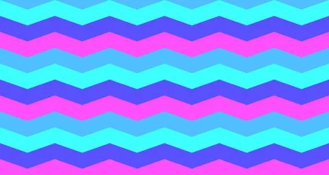 Neon zigzag pattern on dark background Stock Illustration