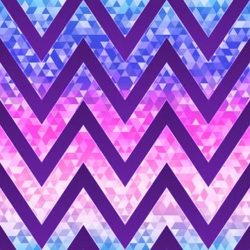Neon zigzag pattern Illustrazione stock