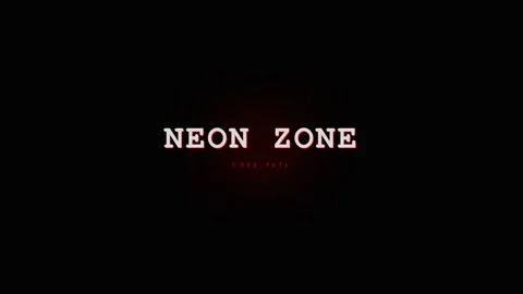Neon Zone Text Title Animation - Retro Futuristic Glow Effect Stock Footage 331568489