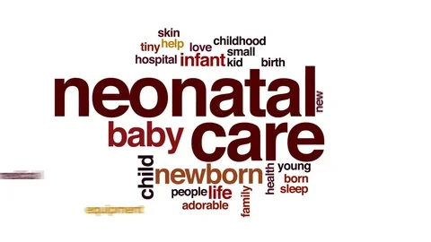 Neonatal care animated word cloud, text design animation. Stock Footage 72675601
