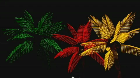 NeonPalmTrees Stock Footage 449075