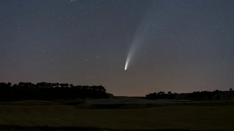 NEOWISE Comet Timelapse 4K Close up Stock Footage 135569126