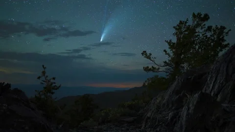 Neowise Comet Timelapse 8K Stock-Footage 136639015