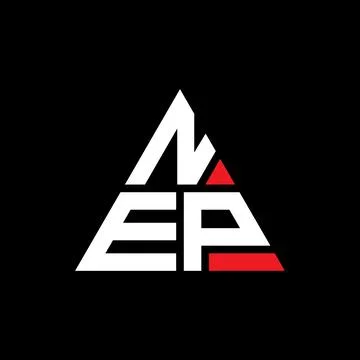 NEP triangle letter logo design with triangle shape. NEP triangle logo desi.. Stock Illustration