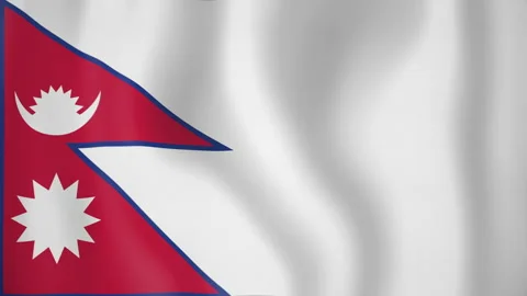 Nepal animated flag. Seamless loop. 4K Stock Footage 145449449