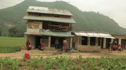 Nepal Countryside WS Video stock 8680818