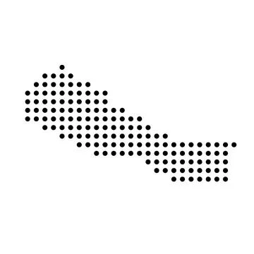Nepal dotted vector map Illustrazione stock