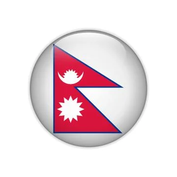 Nepal flag on button Stock-Illustration