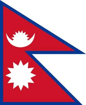 Nepal Flag Design Stock Illustration