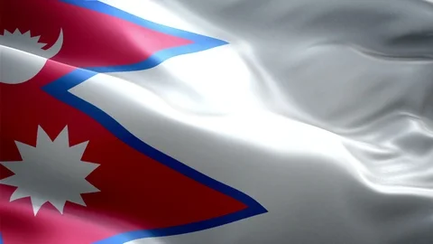 Nepal Flag Stock Footage 116390651
