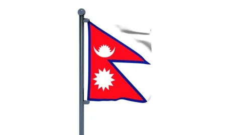 Nepal Flag Stock Footage 150203058