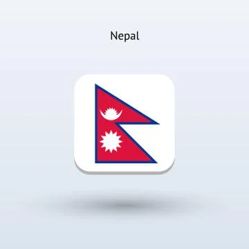 Nepal flag icon 스톡 일러스트