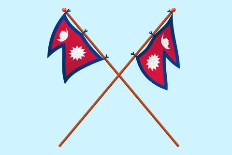 Nepal flag Stock Illustration