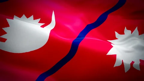 Nepal flag Motion Loop video waving in w... | Stock Video | Pond5
