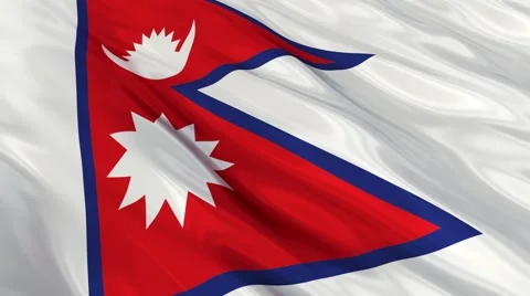 Nepal flag Seamless Stock Footage 49087606