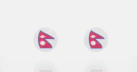 Nepal flag symbol Stock Footage 194496342