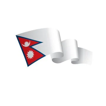 Nepal flag, vector illustration Stock Illustration