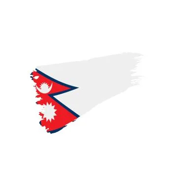 Nepal flag, vector illustration Stock Illustration
