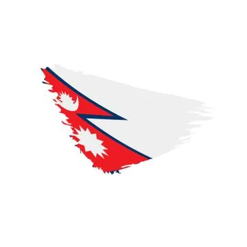 Nepal flag, vector illustration Stock Illustration