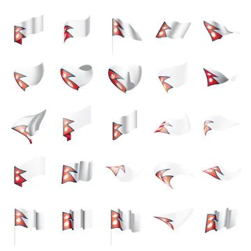 Nepal flag, vector illustration Stock Illustration