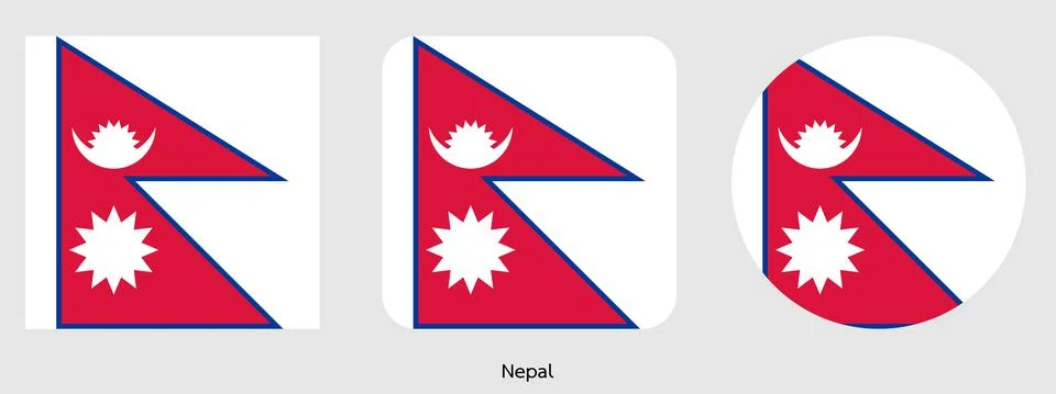 Nepal flag, vector illustration Stock Illustration