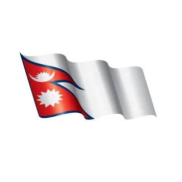 Nepal flag, vector illustration on a white background Stock Illustration