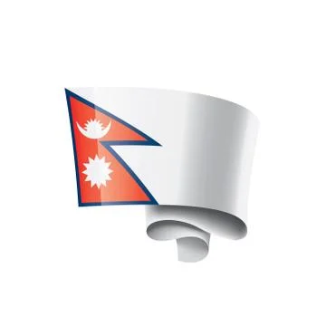 Nepal flag, vector illustration on a white background Stock Illustration