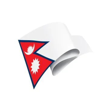 Nepal flag, vector illustration on a white background Stock Illustration