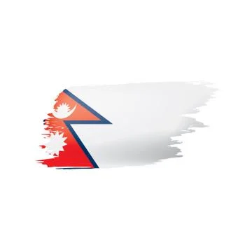 Nepal flag, vector illustration on a white background. Stock Illustration