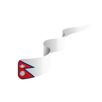Nepal flag, vector illustration on a white background Stock Illustration
