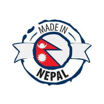 Nepal flag, vector illustration on a white background Stock Illustration