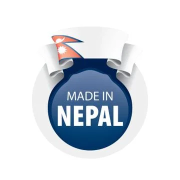 Nepal flag, vector illustration on a white background Stock Illustration